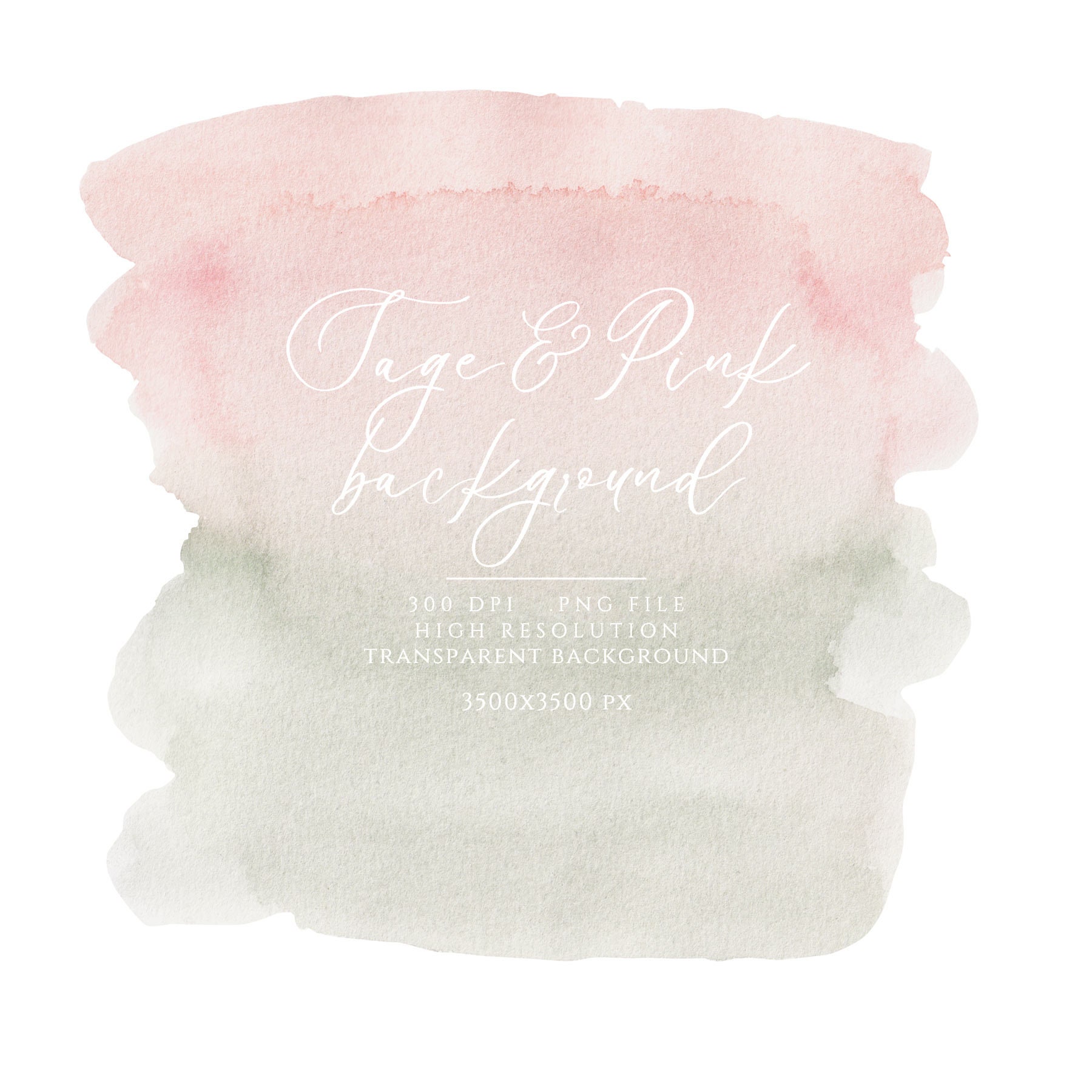Sage Green Background, Pastel Pink Clipart, Splash Clipart, Peach Green ...