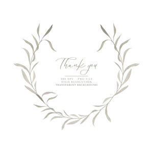 Greenery frame clipart, Sage Green wreath, Laurel clipart, Botanical Clipart, Watercolor frame, wedding invite card, PNG, Rustic Boho