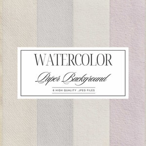 May include: Six high-quality watercolor paper textures in various shades of white, cream, and light purple.  The textures are ideal for digital backgrounds or scrapbooking.