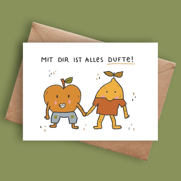 Klappkarte Mit dir ist alles dufte!