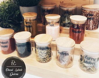 Spice Jar Labels, Food Storage Labels, Herb Labels, Pantry Labels, Personalised Labels, Spice Jar Stickers, Kitchen Label, Customised Labels