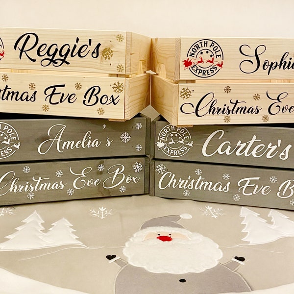 Personalised Christmas Eve Box / Personalised Christmas Eve Crate / Christmas Eve Toy Box / Wooden Christmas Keepsake Box / Personalised Box