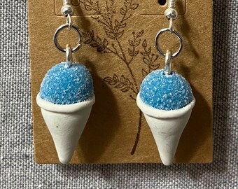 Blue Snow Cone Earrings