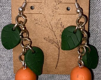 Orange Dangle Earrings