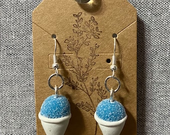 Blue Snow Cone Earrings