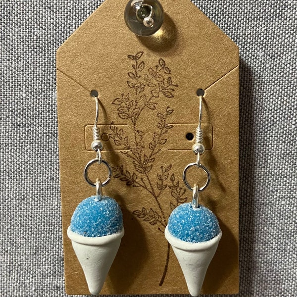 Blue Snow Cone Earrings