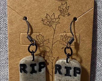Gravestone Earrings