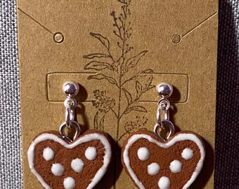 Gingerbread heart cookie Earrings