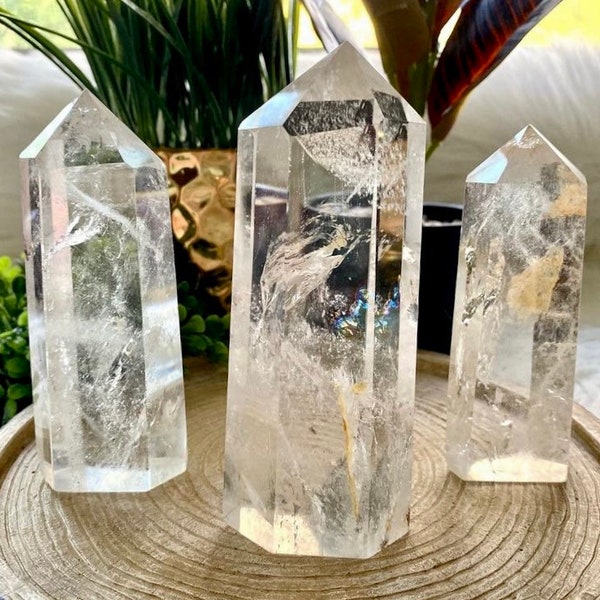 High Quality Clear Quartz Towers | Healing crystals for Meditation | Reiki | Spiritual Home Decor | Birthday gifts for Women | Witchy decor