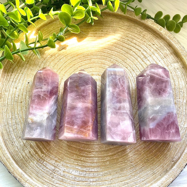 Lavender Rose Quartz Towers | Healing Crystals for Meditation | Reiki | Witchy Decor | Spiritual Home Decor | Birthday gifts for Women