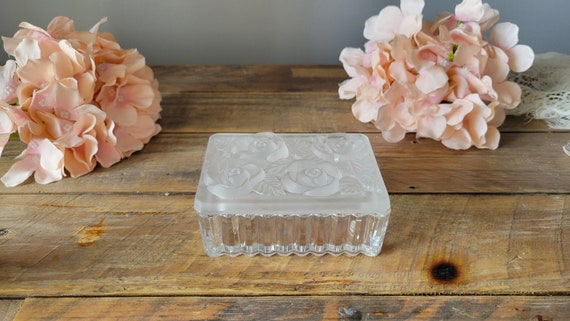 Crystal Stash Dish, Jewelry Dish, Trinket Dish, C… - image 1