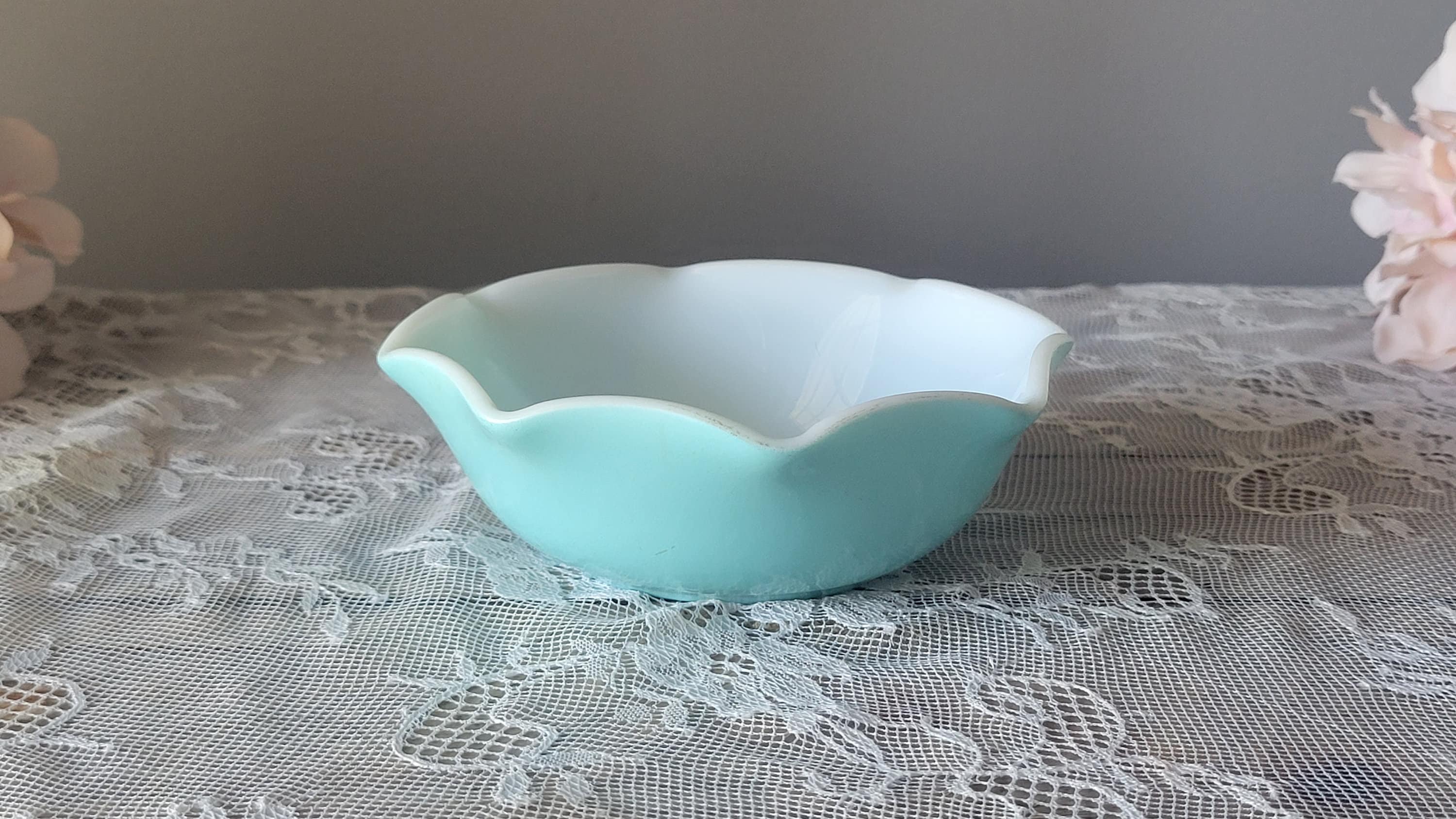 Vintage Milk Glass Bowl Vintage Hazel Atlas 1950's Opaque Etsy