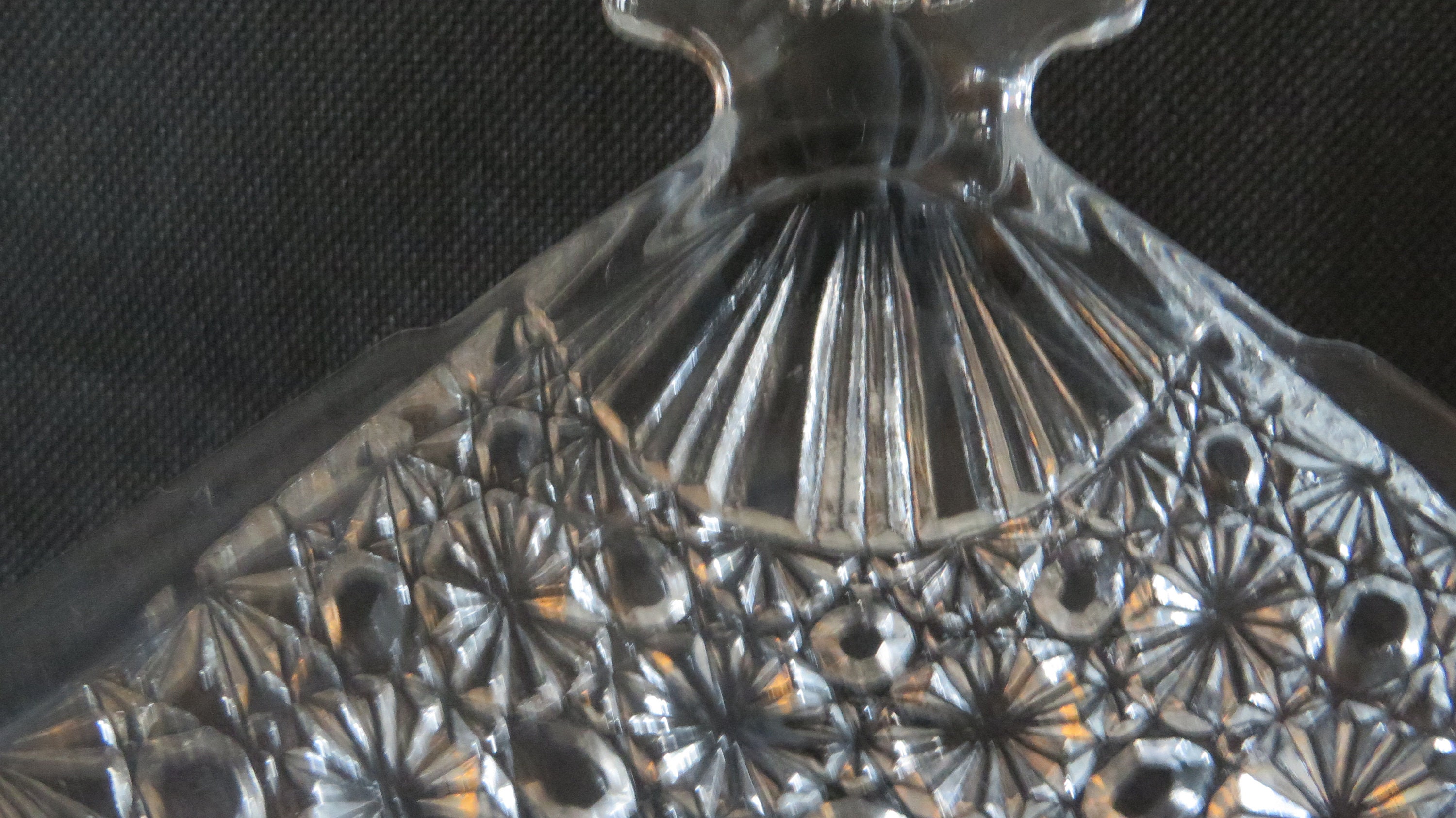 AVON Vintage Glass Trinket Dish, Catch All Dish, Vintage AVON Fan Shaped Glass Dish, Starburst