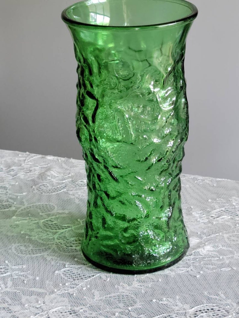 Vintage Green Glass Vase Vintage Emerald Green EO Brody Large Etsy UK
