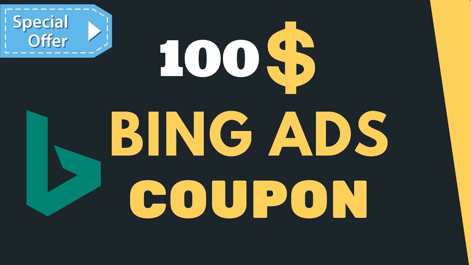 100 USD Bing Ads Coupon Microsoft Ads Credit Code Etsy
