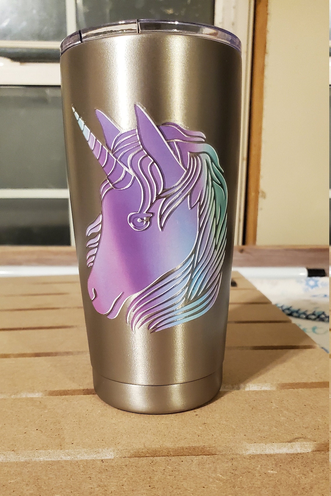 Handmade 20 oz unicorn decal tumbler Etsy