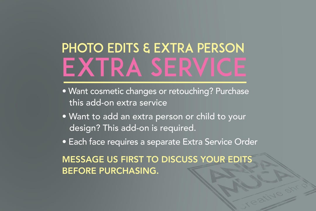 Photo Edits and Extra Person - ADD ON SERVICE - Etsy