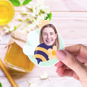 Benutzerdefinierte Mama To Bee Baby Shower Decor Hummel Aufkleber Personalisierte Biene Foto Cupcake Topper Baby Shower Bee Thema Baby Shower Party Favors