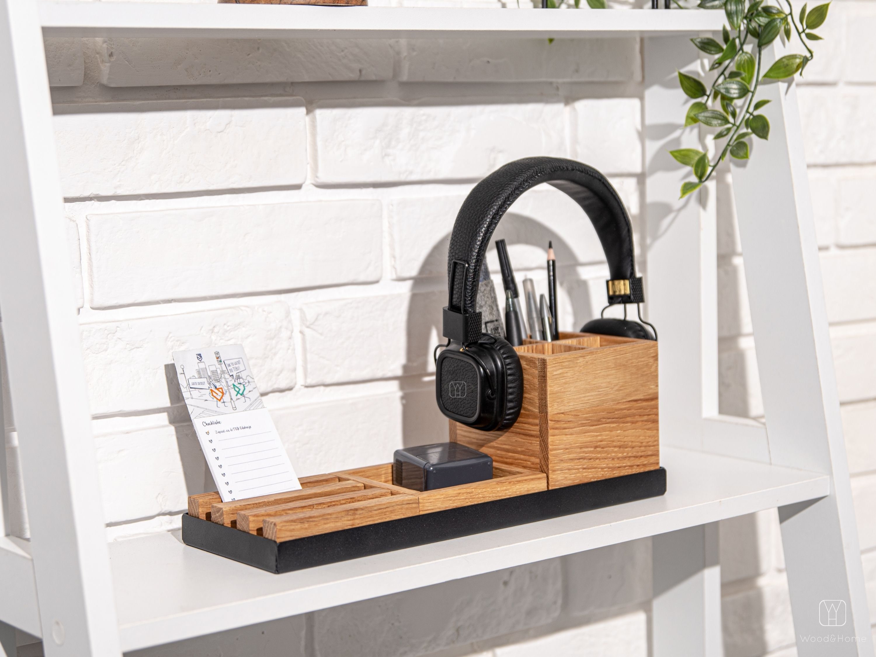 Organiseur Divers, Rangement, Organiseur D'accessoires, Plateau En Métal Noir, Support Pour Téléphone, Bureau À Domicile, De Bureau, Acier Enduit