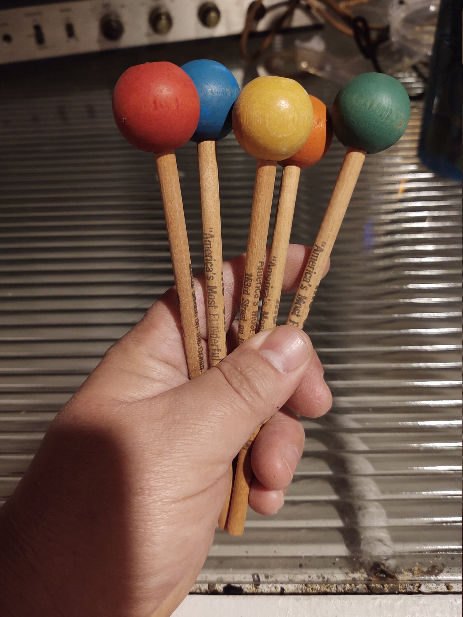 Lot of 5 vintage marimba sticks from Castaways Hotel in Miami Etsy