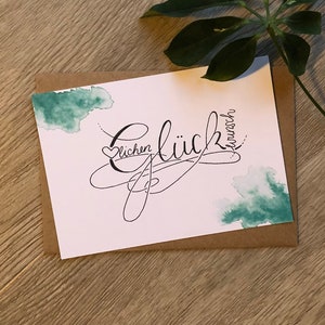 Geburtstag - Happy Birthday - Karte - Aquarell - Grußkarte