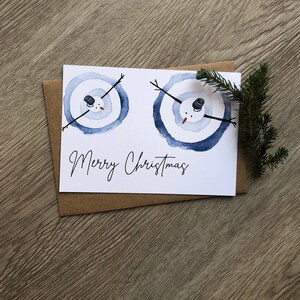 Weihnachtskarte - Schneemann - Merry Christmas - Grußkarte