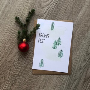Weihnachtskarte - Tannenbaum - Weihnachtsbaum - Frohes Fest - Weihnachten - Grußkarte