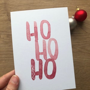 Weihnachtskarte - Ho ho ho - Weihnachten - Grußkarte