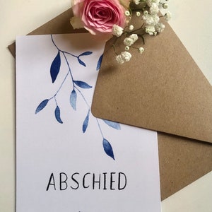Trauer / Abschied / Kondolenz / Beileid - Karte -  Aquarell