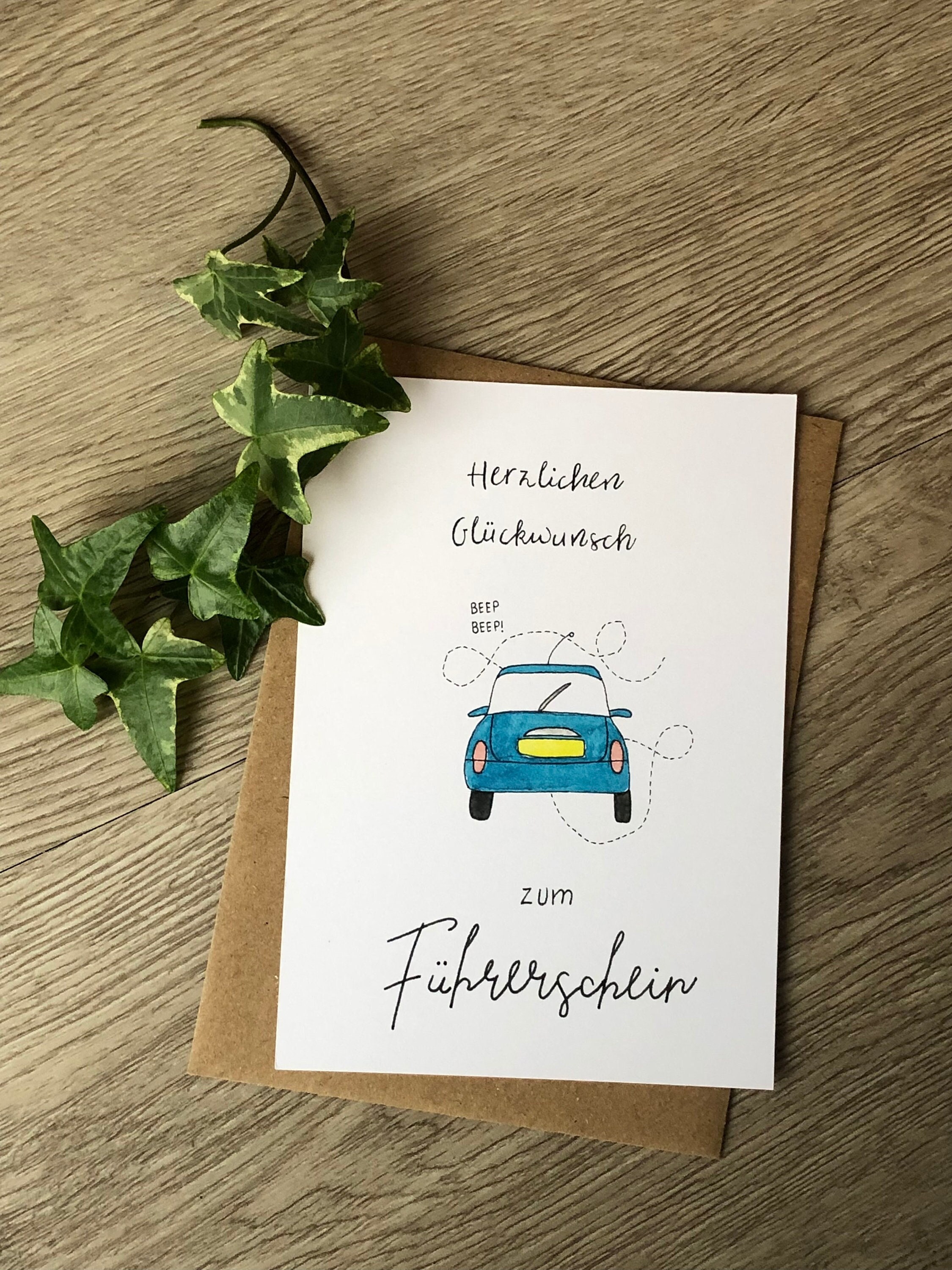 Glückwunschkarte führerschein - .de