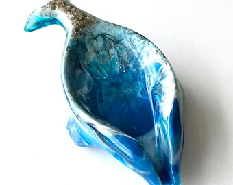 Handmade resin dolphin soap dish