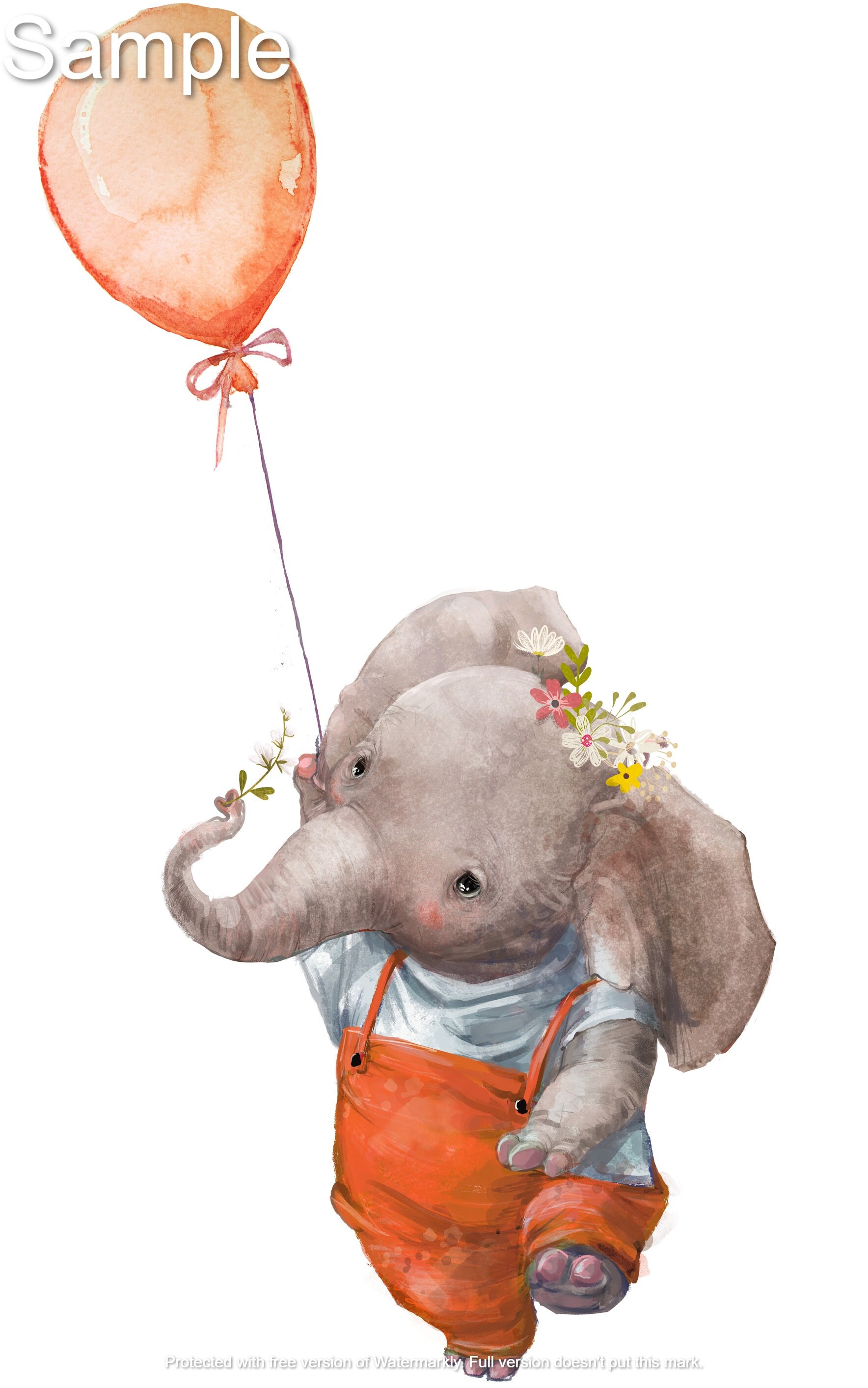 BABY ELEPHANT PRINTABLE, Elephant Nursery Decor, Printable Wall Art ...