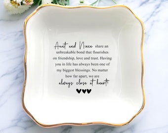Aunt and Niece Ring Dish, Personalized Auntie Gift, Aunt Birthday, Mothers Day Gifts