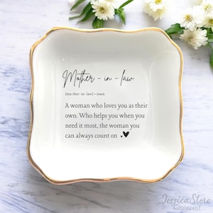Definizione di suocera - Porta anelli - Porta gioielli personalizzato - Vassoio portaoggetti personalizzato dalla sposa alla nuora - Regalo di nozze per la festa della mamma