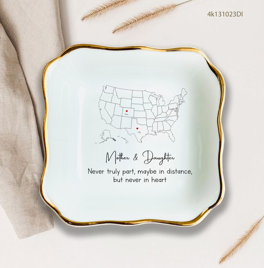 Mother and Daughter Never Truly Part-personalized Ring Dish-jewelry ...