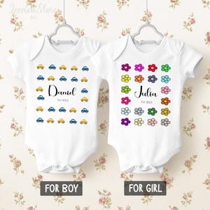 Niestandardowe body niemowlęce dla chłopca i dziewczynki, pasująca koszulka rodzinna, spersonalizowany dziecięcy kombinezon, urocze prezenty na baby shower dla dziecka, prezenty z okazji ujawnienia płci dziecka