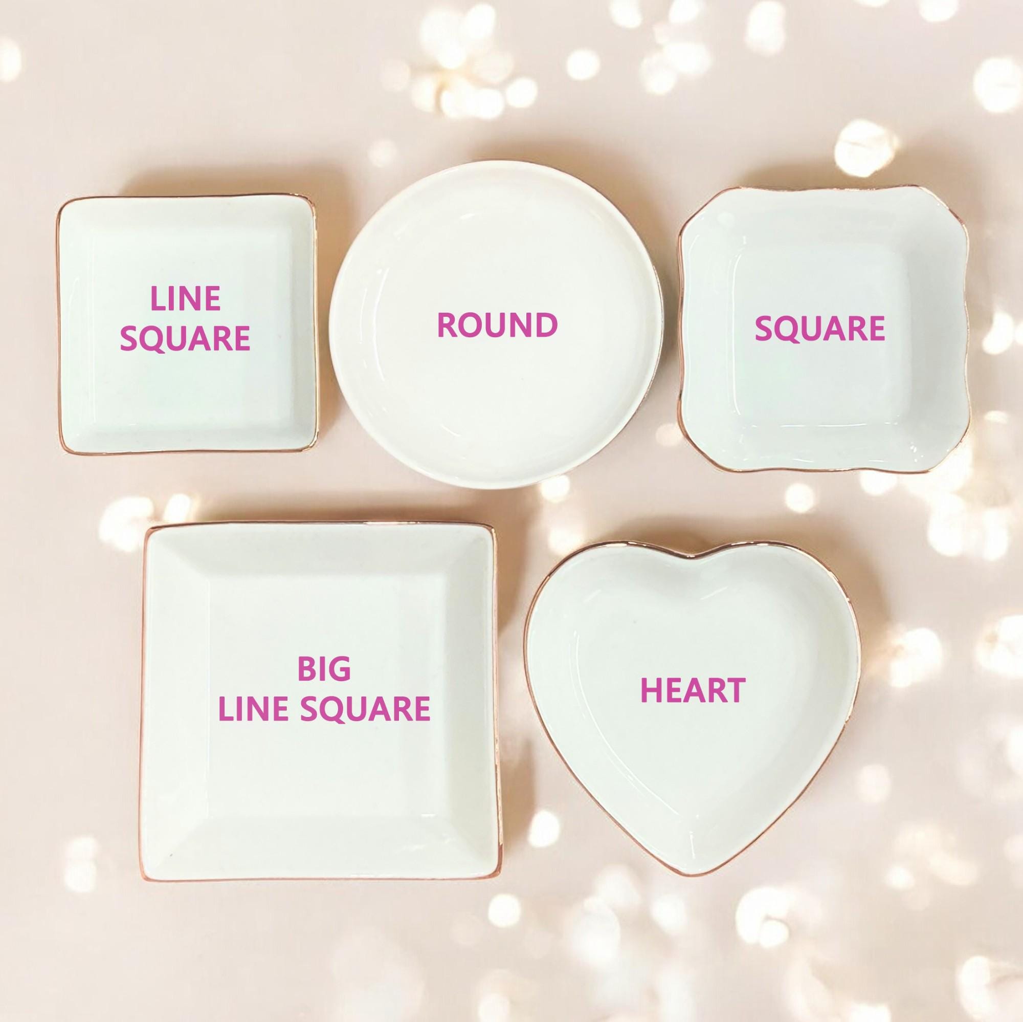 "A Truly Great Friend" Ceramic Ring Dish - 4" Square Trinket Tray, Friendship Gift For Bestie, Sister, BFF