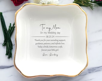 Plato para anillos personalizado para mamá, Siempre tu niña, Regalo de la novia para la madre de la novia