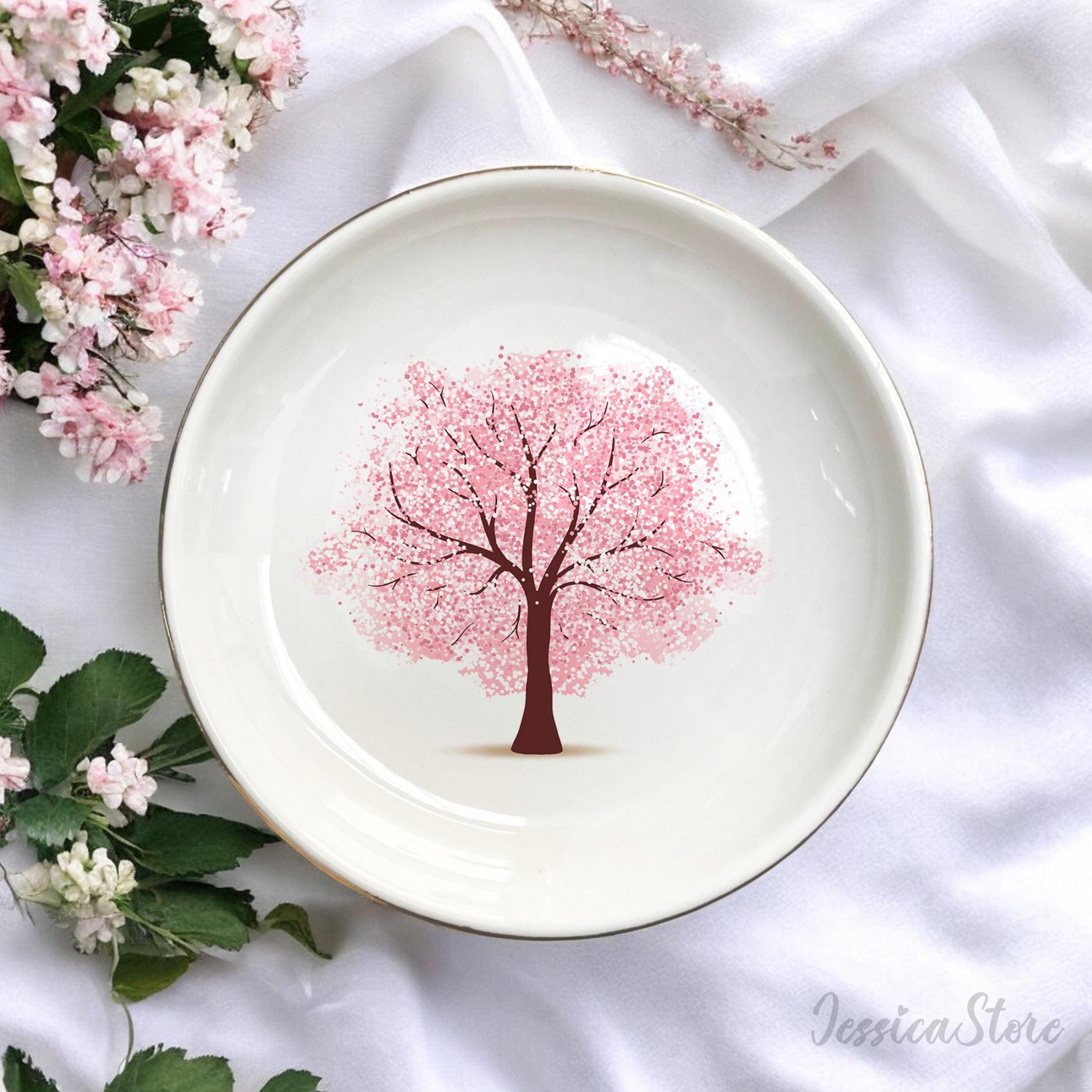 石木文 さくら cherry blossoms オーバル 皿 新品 2022