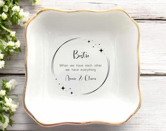 Personalisierte Freundschaft Ring Schale, Bestie Geschenke für Freunde, Seele Schwester Geschenk