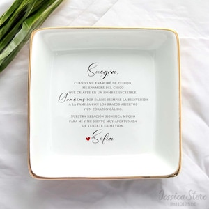 Madre del novio anillo plato-boda suegra regalos de novia-Regalo De Boda De La Novia Para La Suegra-Regalo De La Madre Del Novio