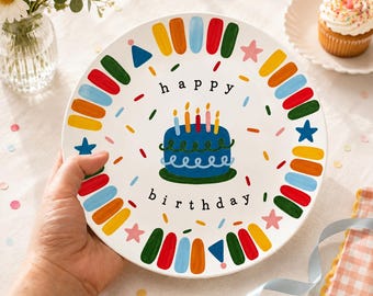 Personalized Birthday Plate, Party Decoration, Housewarming Gift, Kitchen Decor