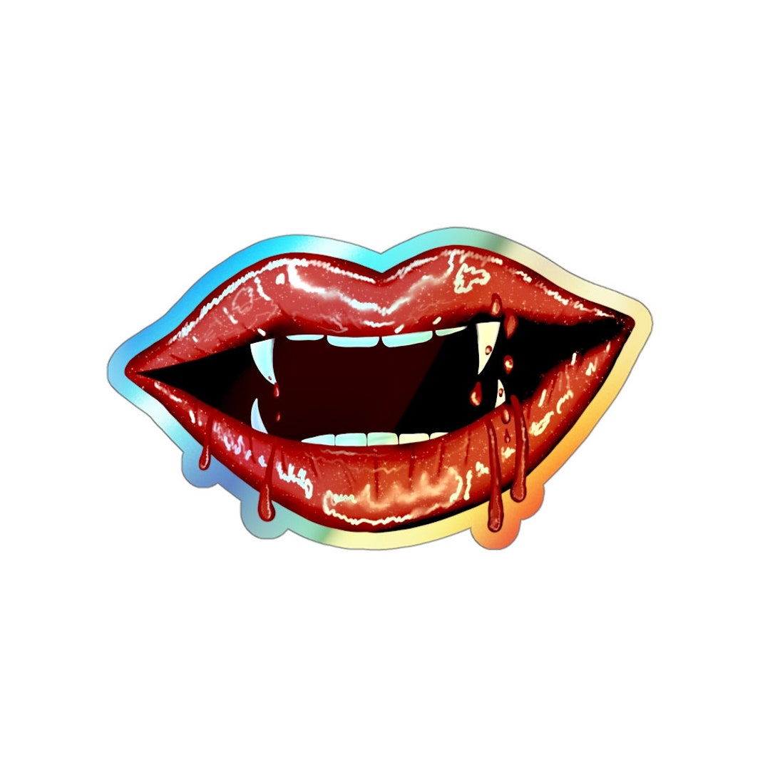 Bite Me Holographic Sticker - Etsy