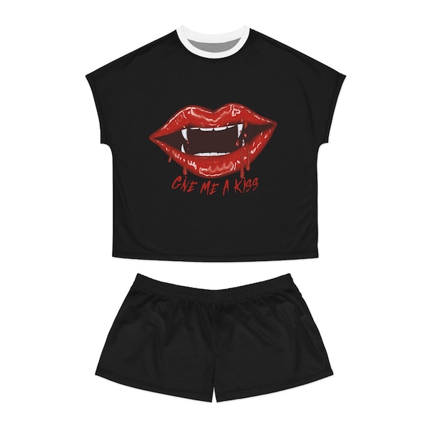 Give Me A Kiss Women's Short Pajama Set