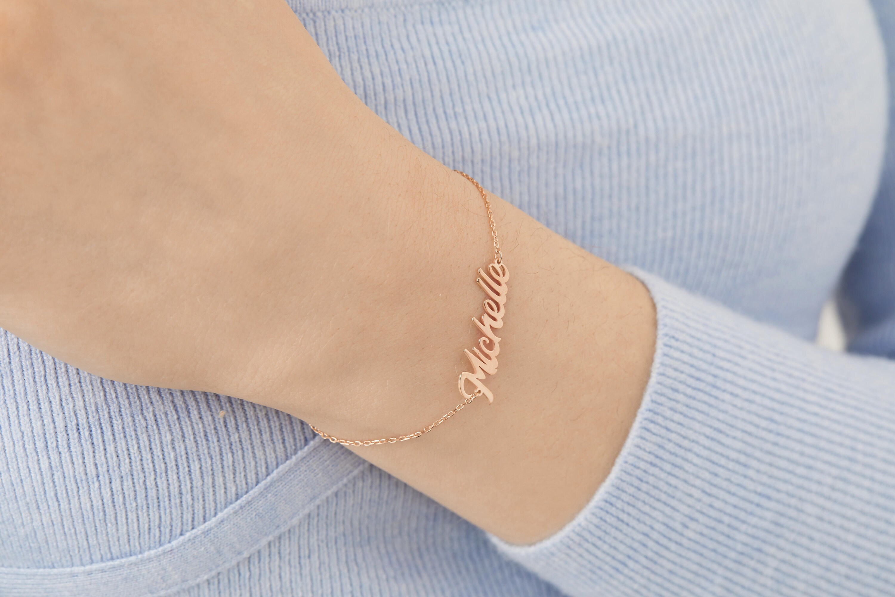 Gold bracelet with hotsell name on it