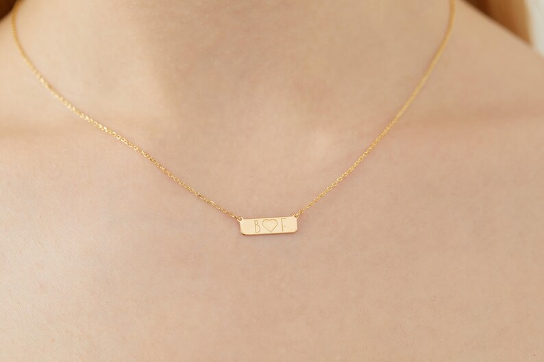 Dainty Name Necklace Custom Gold Necklace Gold, Rose Gold, Silver Personalized Necklace 14K Solid Gold Name Necklace Gifts for Her image 2