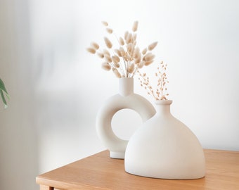 INS-A Sivya Modern Ceramic Vases Farmhouse Vase Nordic Minimalism Style Decoration for Natural Dried Flowers Artificial Flowers Living Room Decor INS-A Sivya Modern Ceramic Vases Farmhouse Vase Nordic Minimalism Style Decoration for Natural Dried Flowers Artificial Flowers Living Room Decor