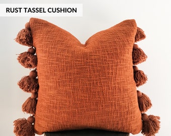 rust colored lumbar pillow