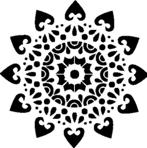 Mandala dotting stencils set of 12 12cm x 12cm reusable stencils for