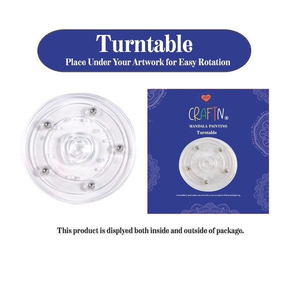Turntable for Mandala Art, Mandala Dotting Tools - Turntable, Mandala Dot Painting, Turn Artwork with Ease.
